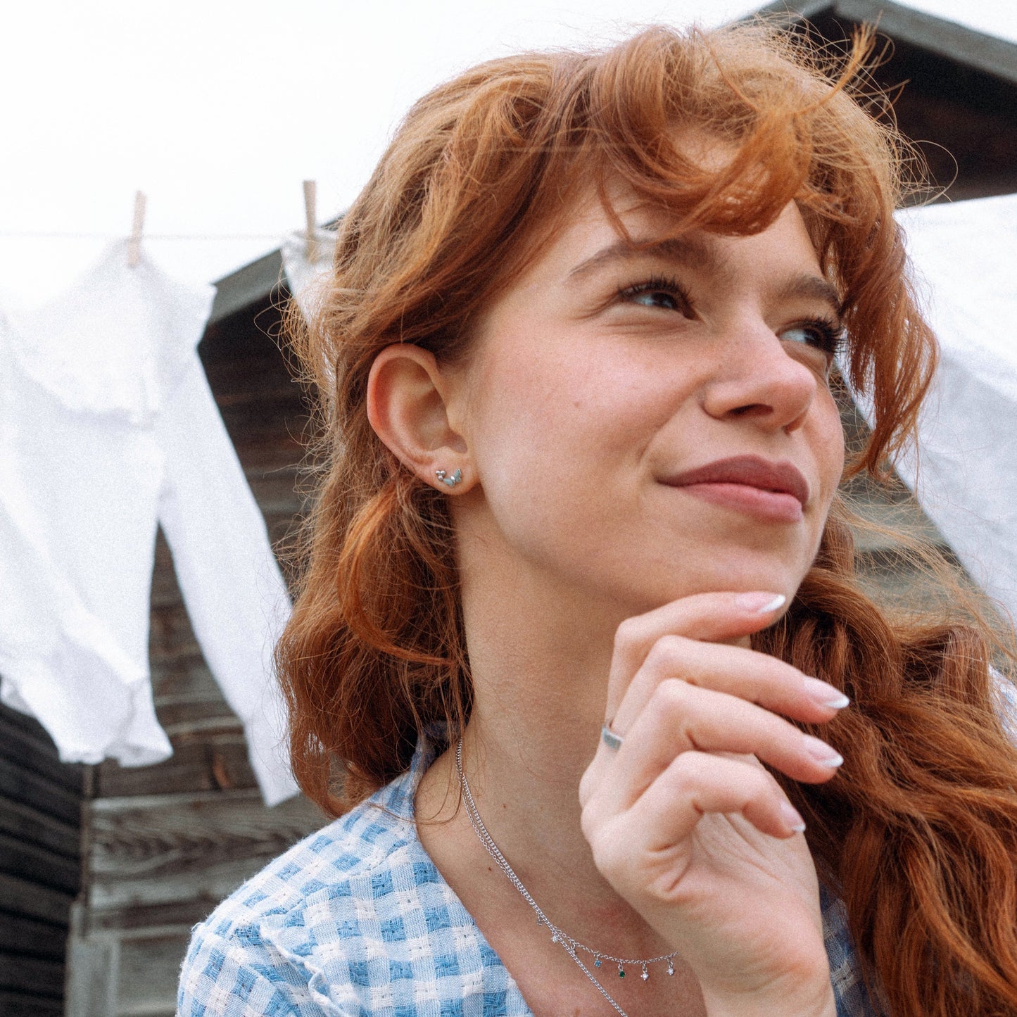 Jade Butterfly Stud Earrings | Hypoallergenic Earrings | Earrings for Sensitive Ears