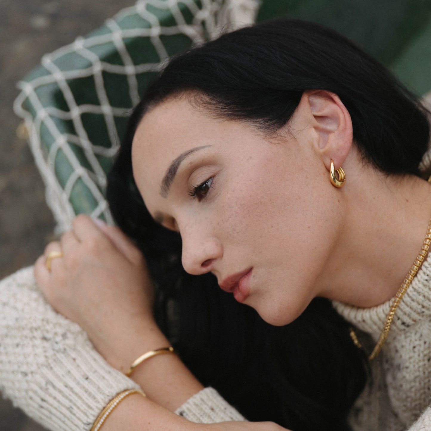 Wavy Hoop Earrings