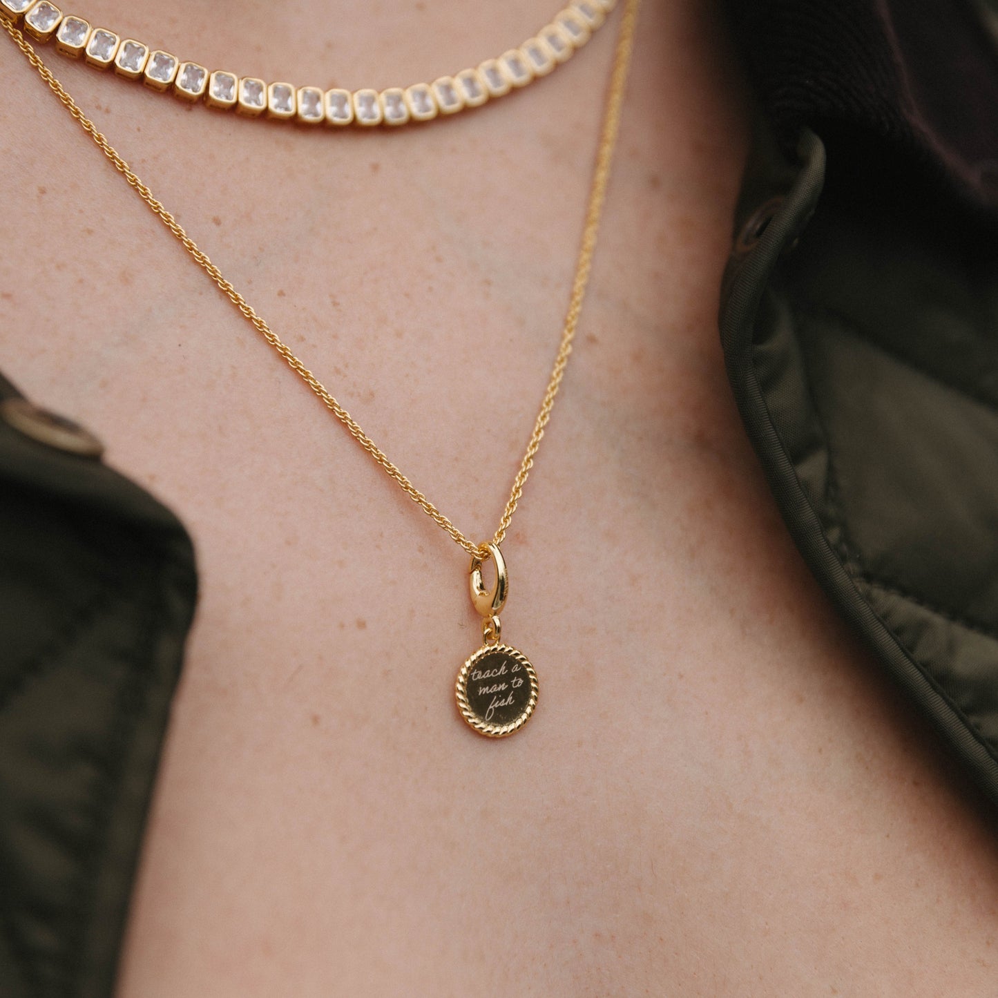 Engravable Round Disc Charm
