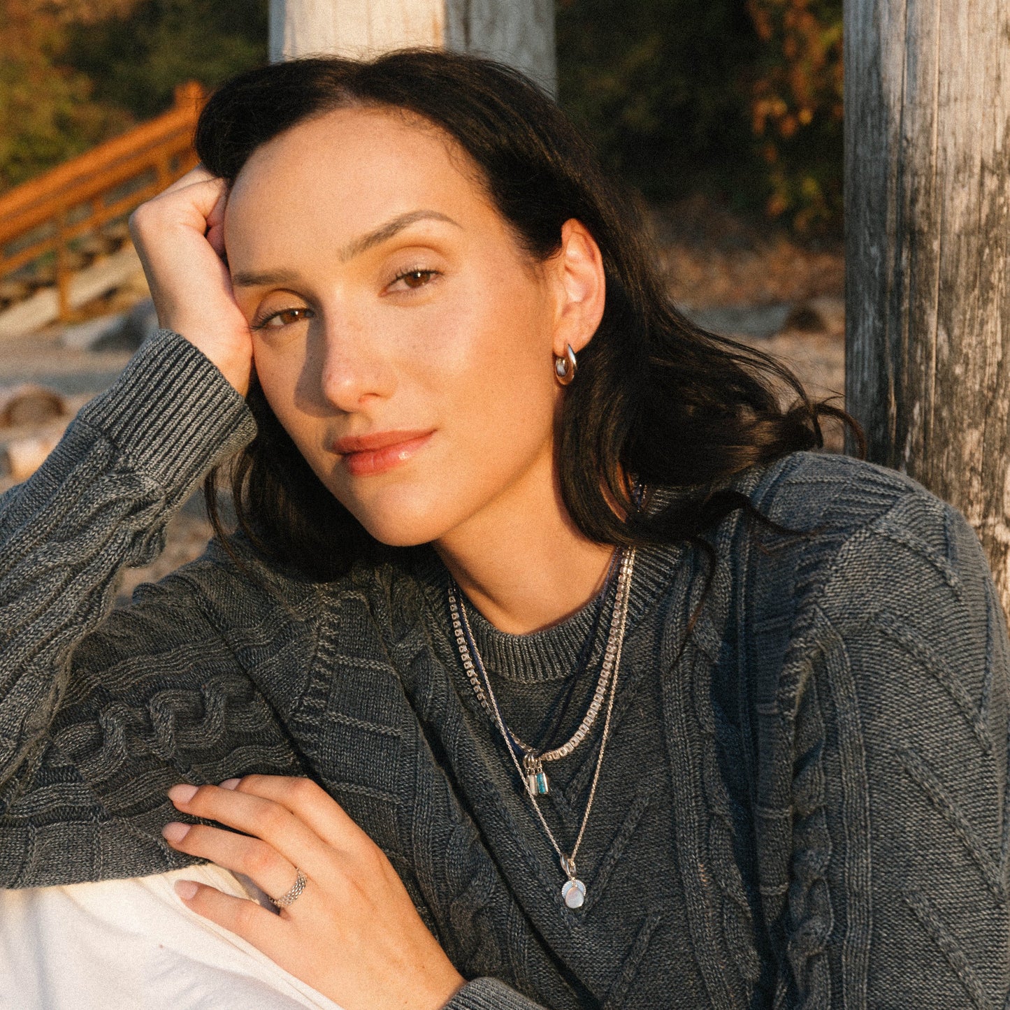 Wavy Hoop Earrings
