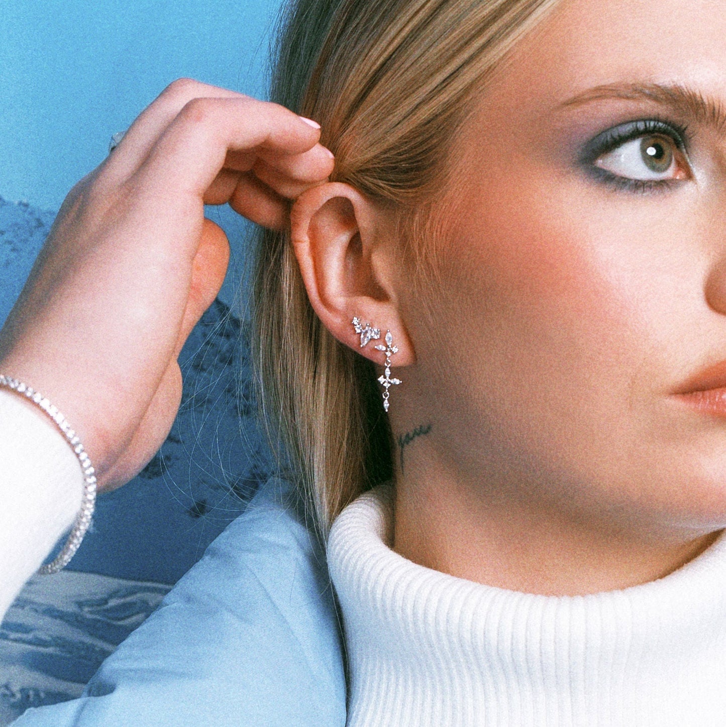 Icy Climber Stud Earrings
