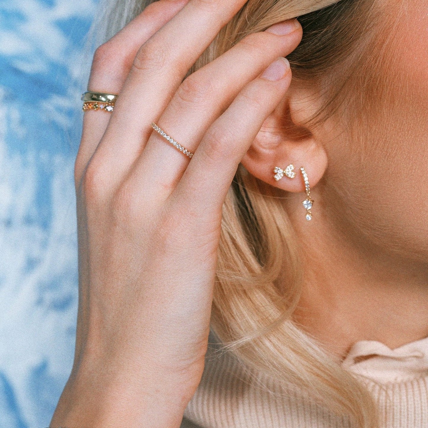 Demure Bow Stud Earrings