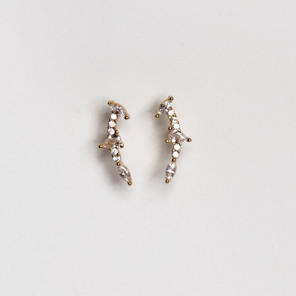Chalet Climber Stud Earrings | Hypoallergenic Earrings | Earrings for Sensitive Ears