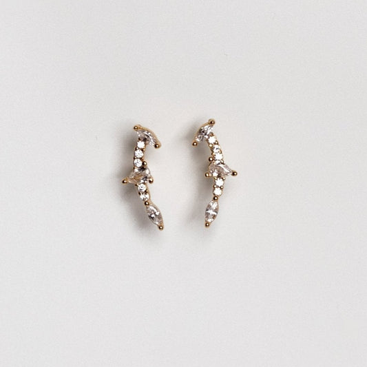 Chalet Climber Stud Earrings | Hypoallergenic Earrings | Earrings for Sensitive Ears