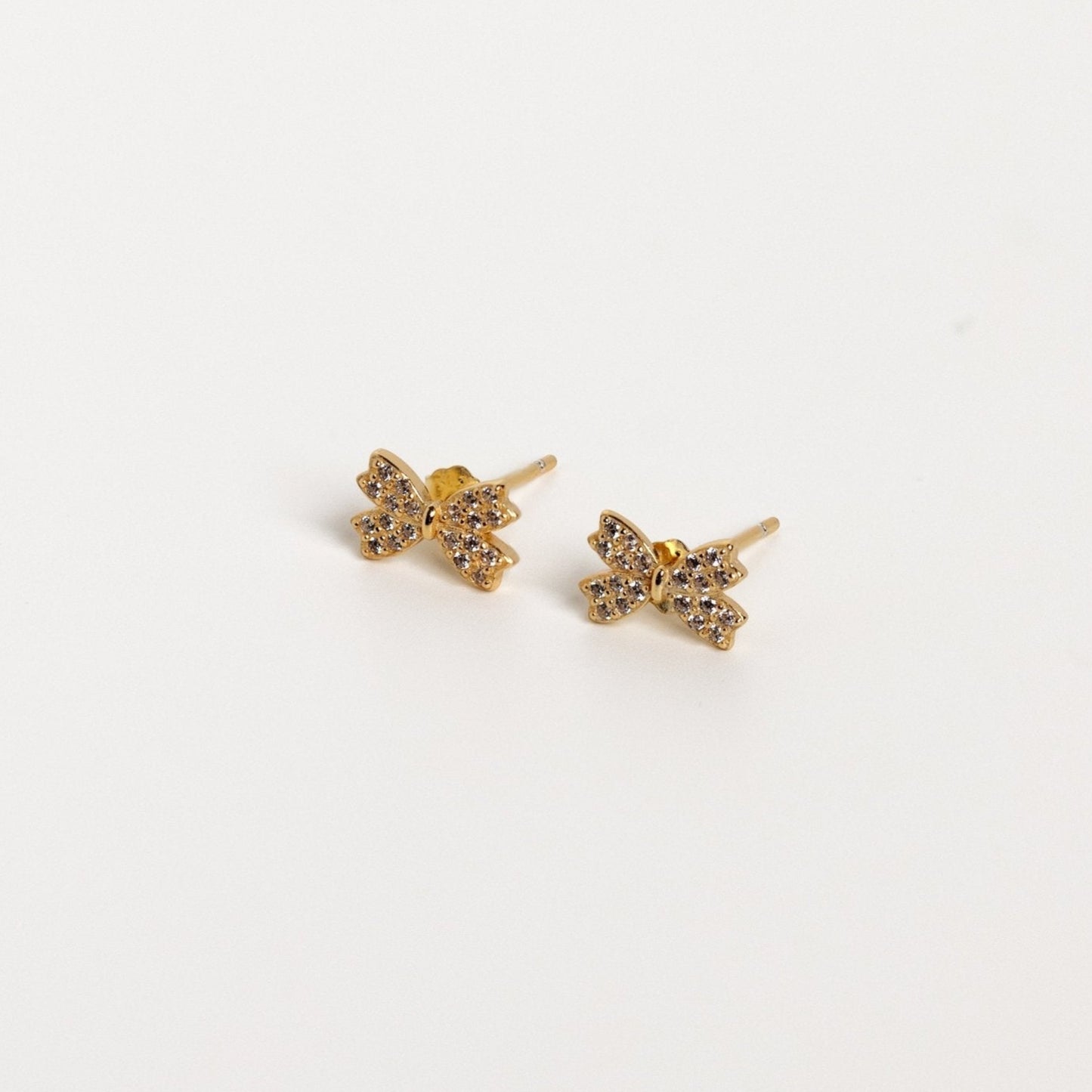 Demure Bow Stud Earrings
