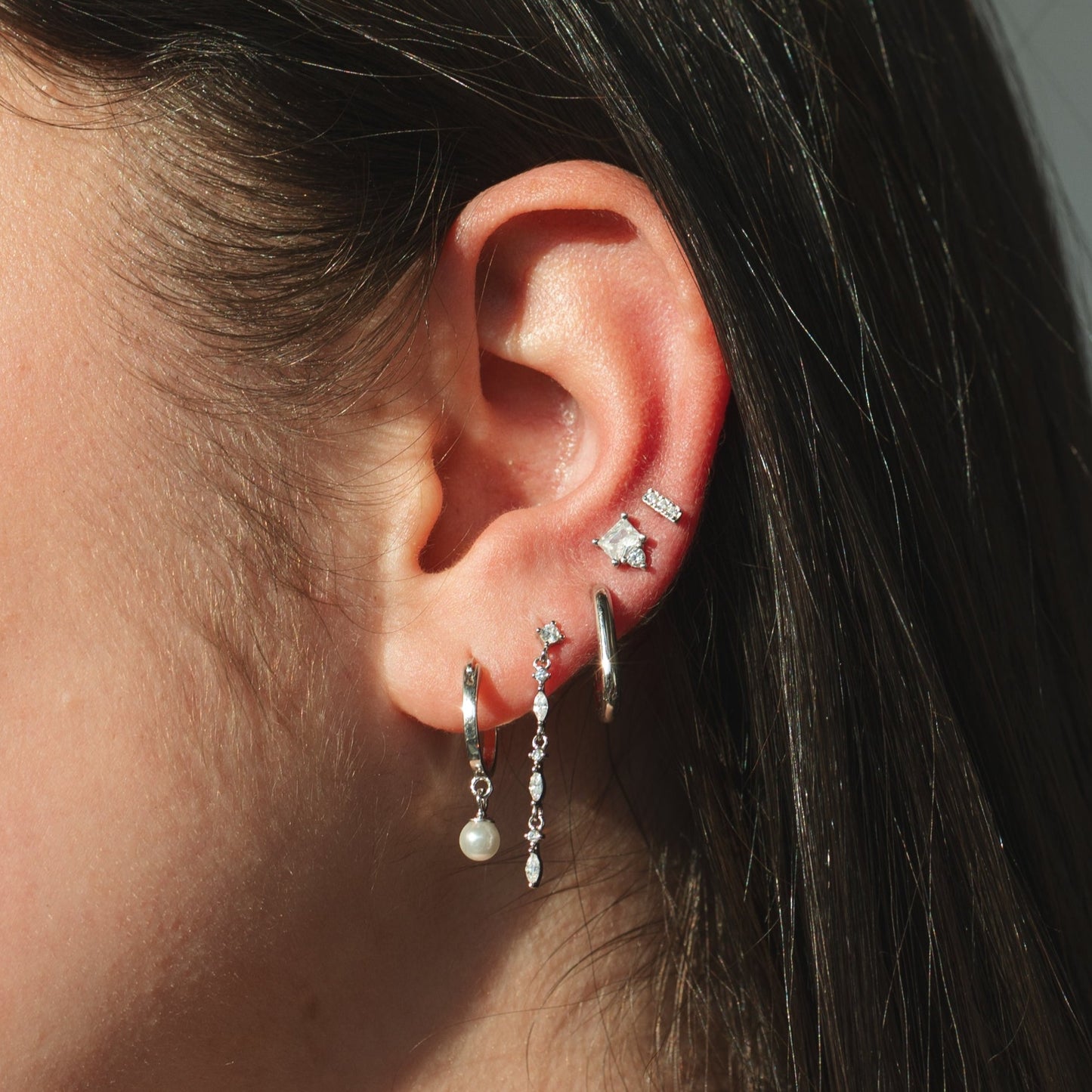 Pearl Huggies Earrings | Hypoallergenic Earrings | Earrings for Sensitive Ears