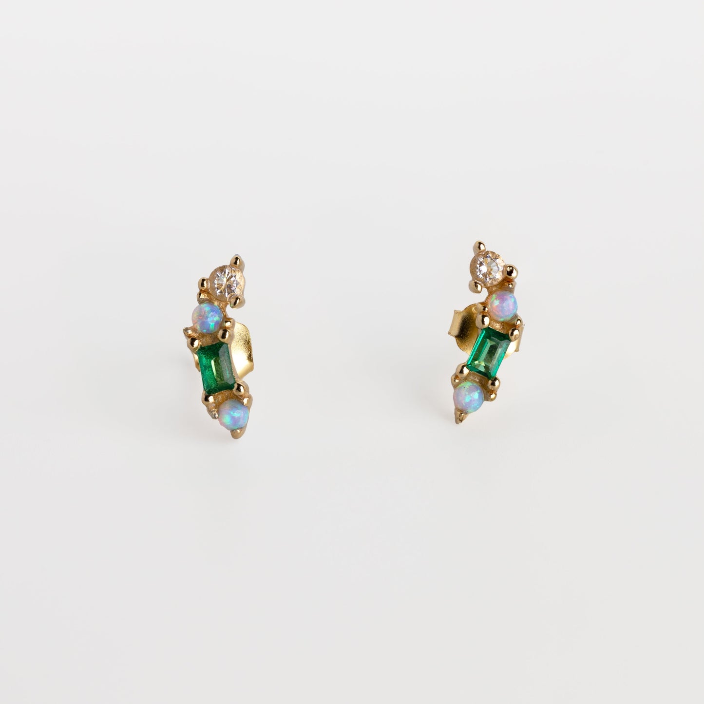 Lucky Girl Climber Stud Earrings