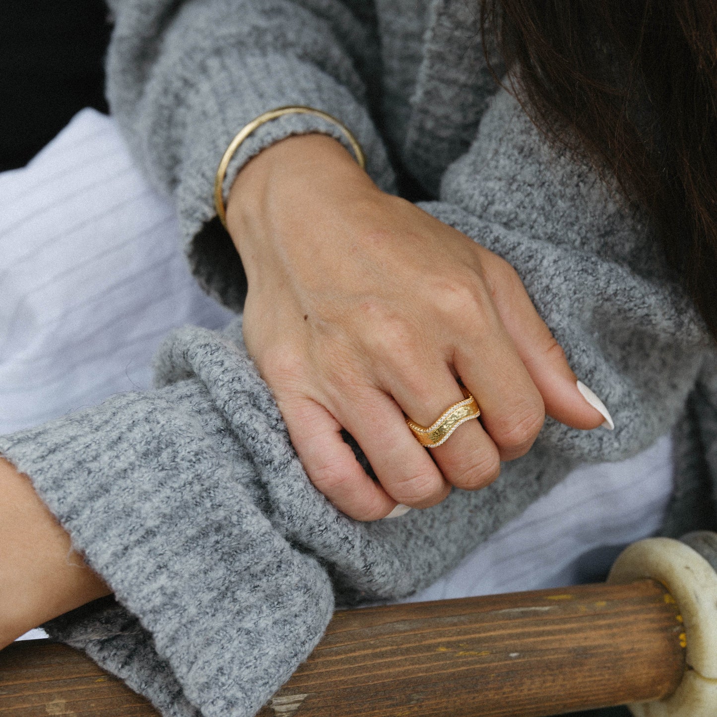 Pave Wave Ring