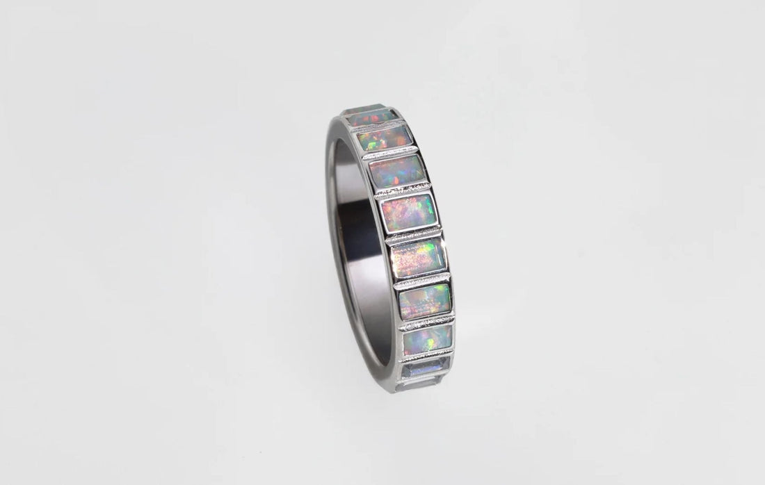 Opal jewelry by Mogano — Opal birthstone jewelry - gold and silver opal rings, huggies, and charms designed for everyday wear and sensitive skin.
