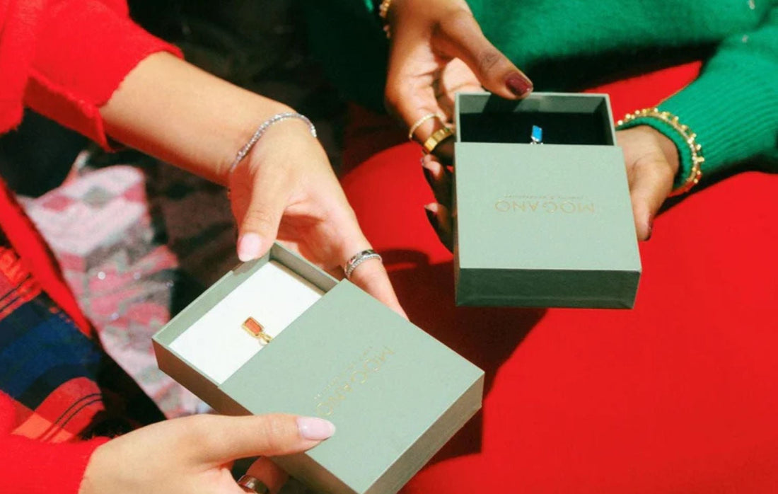 Jewelry Gift Guide – Mogano gold and silver jewelry including paperclip bracelets, heart necklaces, engravable charms, and statement rings for everyday wear.