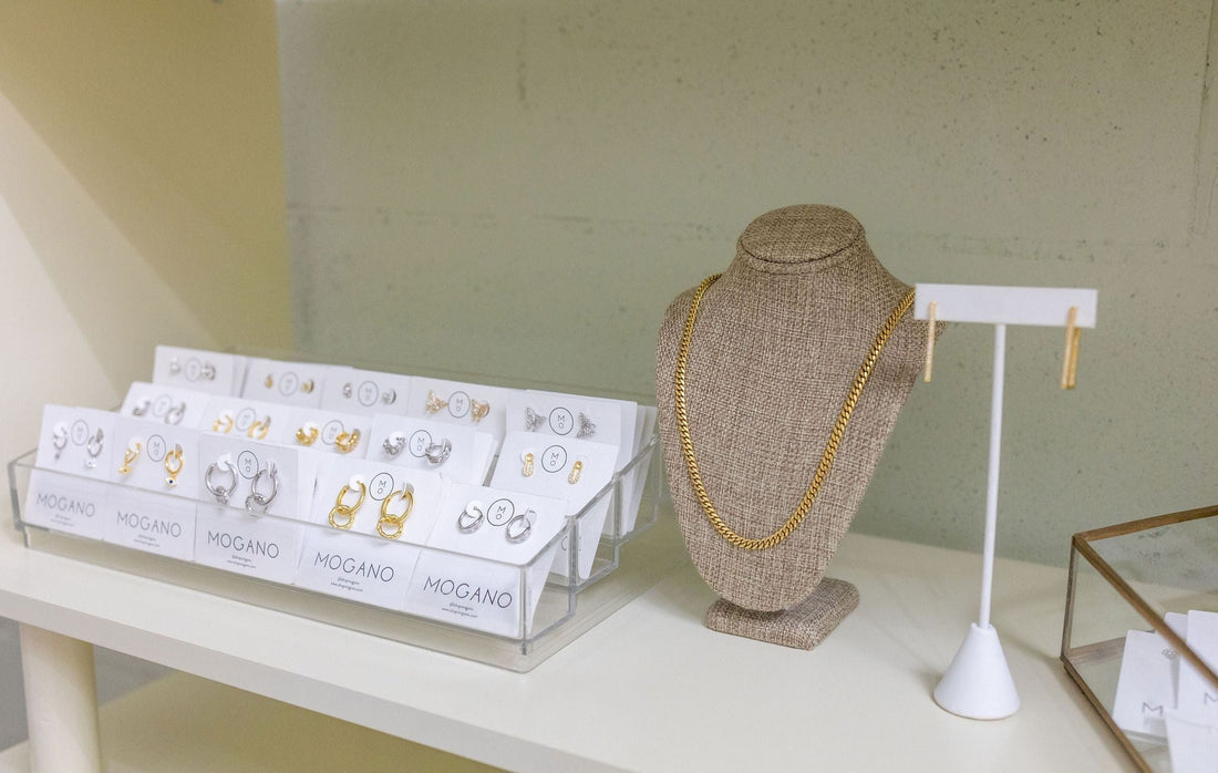 Everyday jewelry from Mogano — hypoallergenic 14k gold-filled and sterling silver necklaces, bracelets, and rings designed for daily wear and effortless layering.