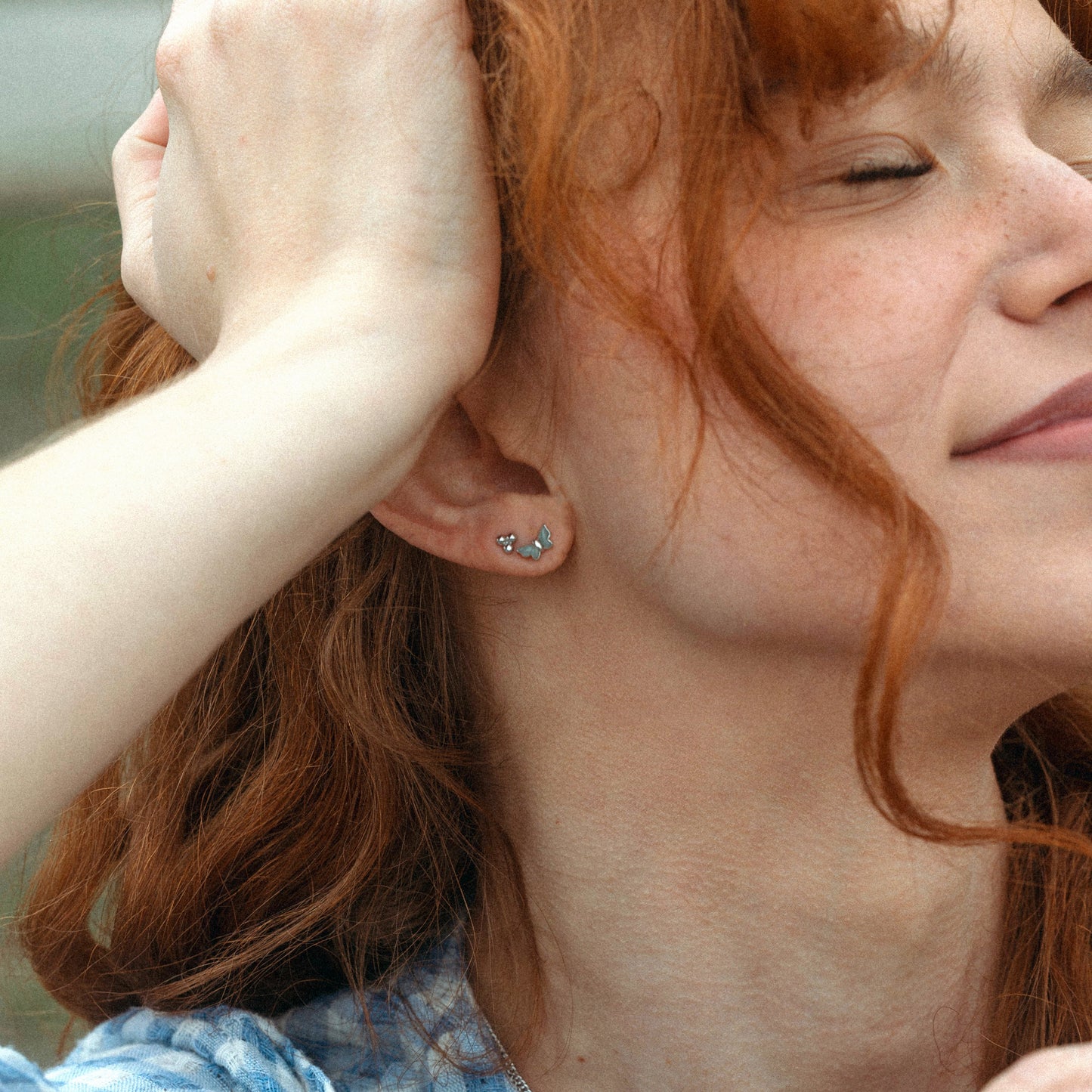 Jade Butterfly Studs
