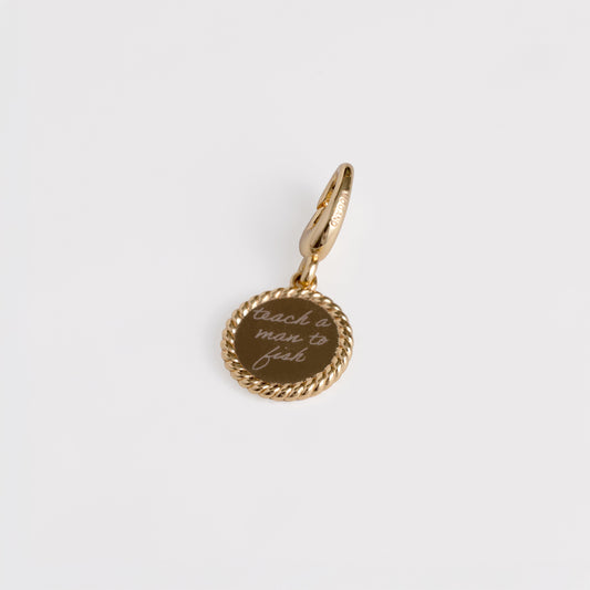 Engravable Round Disc Charm
