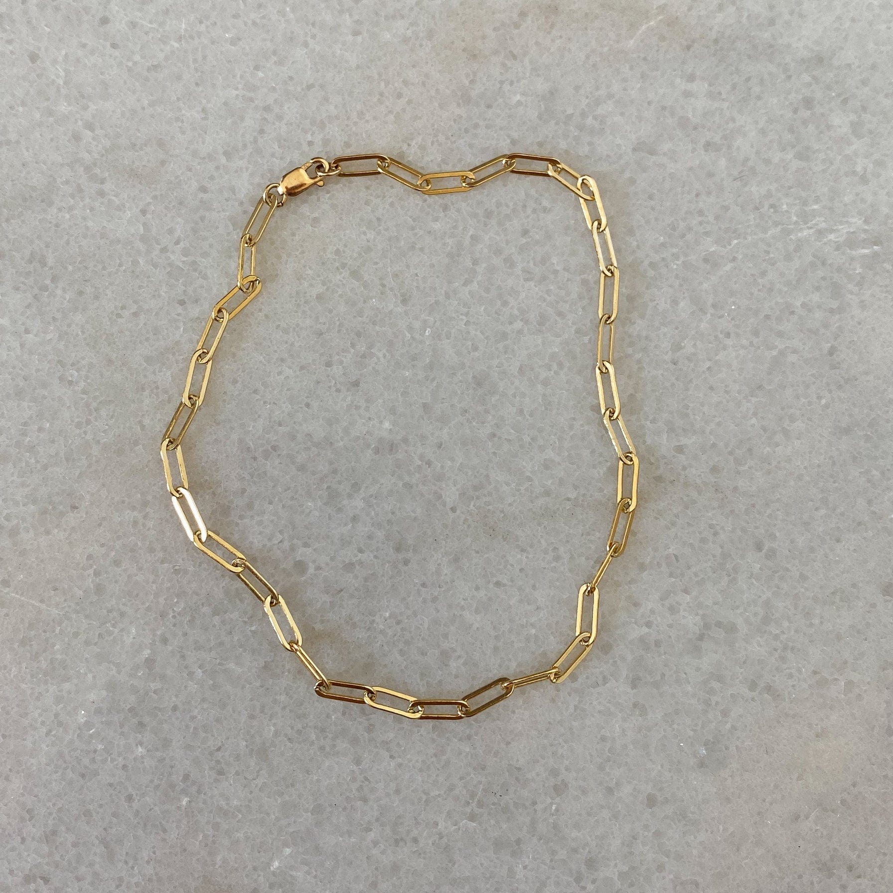 Paperclip Chain Bracelet Silver